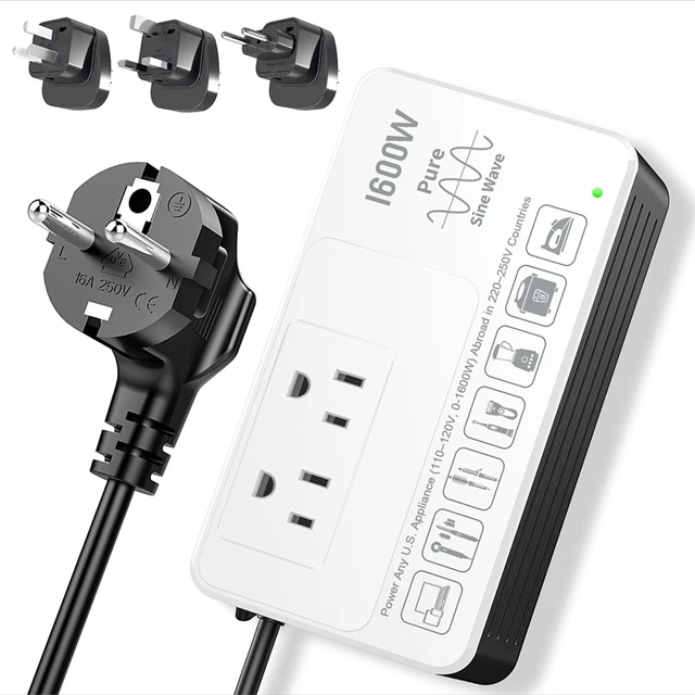 Main image of 1600W 220V to 110V Converter Power Any U.S. Appliance in 220-250V Countries