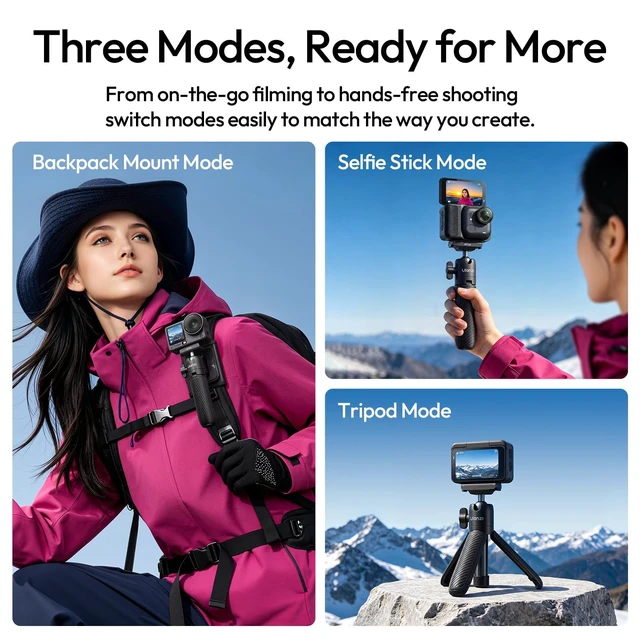 Alt view image 3 of 5 - ULANZI MT66 3-in-1 Quick Release Magnetic Tripod for Insta360 GO Ultra