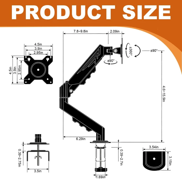 Alt view image 2 of 5 - Desktop Monitor Stand, Compatible with Sceptre Monitors and Most Monitors