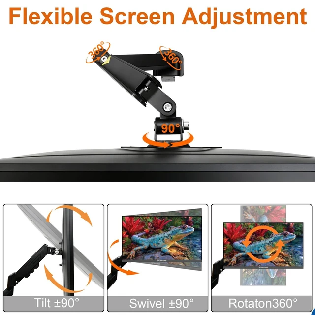 Alt view image 3 of 5 - Desktop Monitor Stand, Compatible with Sceptre Monitors and Most Monitors