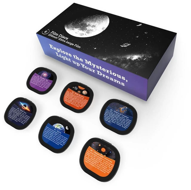 Main image of Set of 6 Replaceable Galaxy Projector Disc for Samosvit Home Planetarium Galaxy Projector with Meteor Effect Projection disc Set (Cosmic Nebulas 1/6) Galaxy Disc