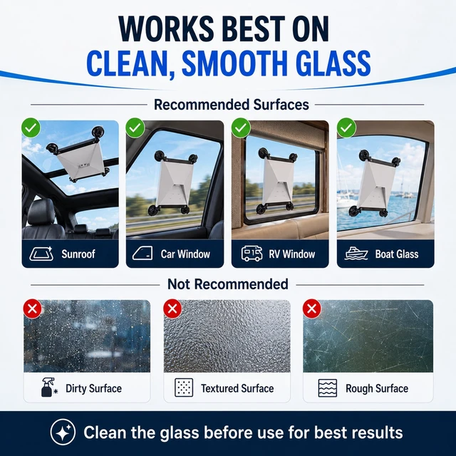 Alt view image 4 of 5 - Starlink Mini Mount, Suction Cup Glass Mount, Heavy Duty Base