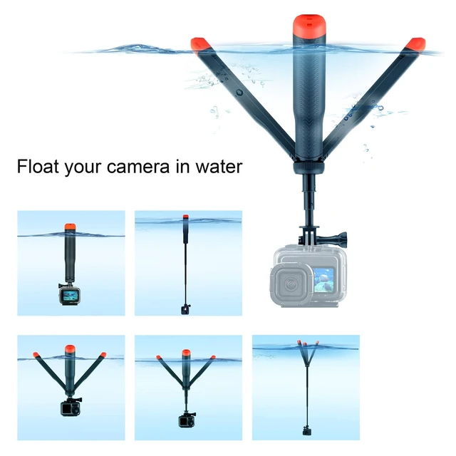 Alt view image 4 of 5 - Multi-use Handheld, extendable Selfie monopod, Portable Tripod, and Floating Device for GoPro Hero 3, 3+, 4,5,6,7,8, 9, 10, 11, 12, 13 Session, 2018, Cell Phones and Other Digital Cameras/cams