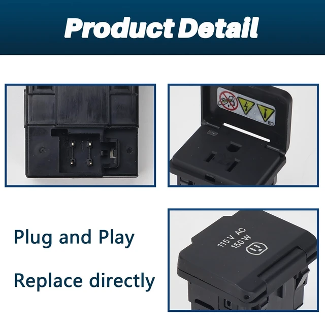Alt view image 5 of 5 - 56046934AA Power Inverter Outlet 115V Fit for Jeep Grand Cherokee 2014-2021