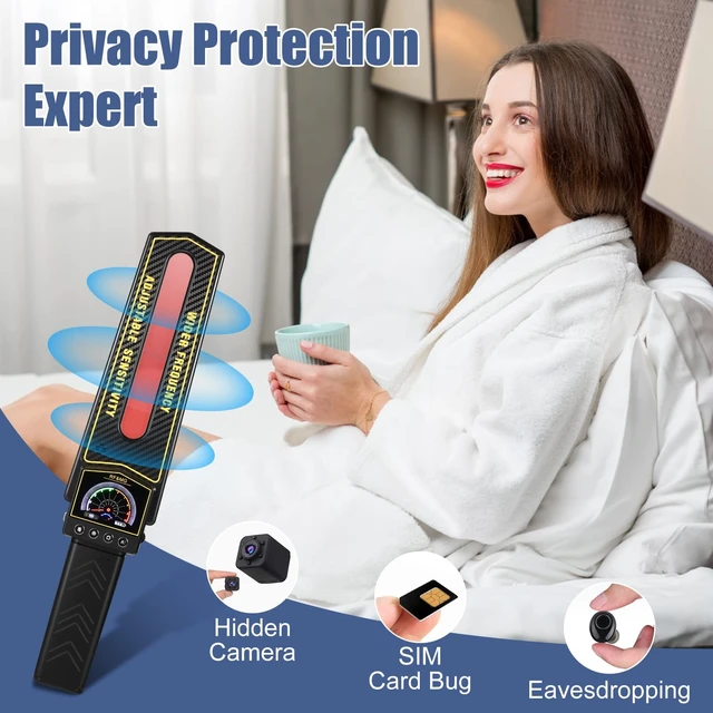 Alt view image 2 of 5 - Bug and Hidden Camera Detector, Detector with 3 Mode GPS Tracker Detector and Hidden Camera Finder for Privacy, Bug Detector and Spy Detector for Hotel, Bathroom, Office, Car Indoor and Outdoor