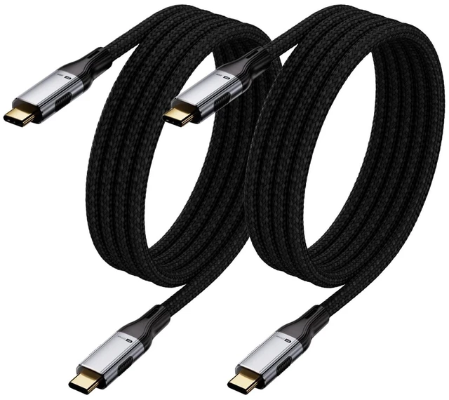 Main image of USB C to C Cable (2Pack 3ft),Short USB Type C Fast Charging Nylon Braided Charger Cord Compatible with iPhone 17 16 Pro/15 Pro Max Android Samsung Galaxy S24 S23 S22,MacBook Pro, iPad Pro USB-C
