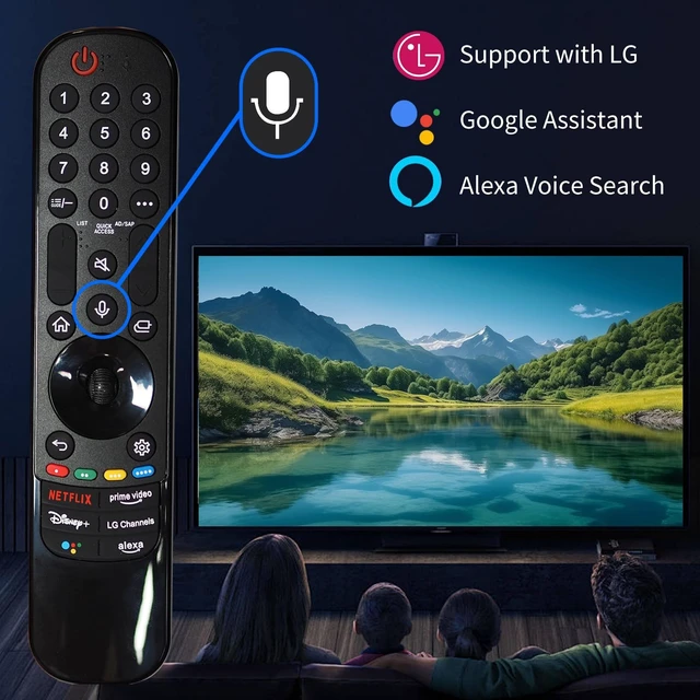 Alt view image 5 of 5 - RIVIERA Magic Remote for LG Smart ThinQ OLED Nanocell WebOS UHD TV with Voice and Pointer Function Compatible with Year 2018-2025 MR22/21/20GA MR18BA MR23/24/25GN