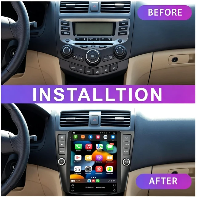 Alt view image 2 of 5 - 4 core +64GB 9.7 in Car Radio Stereo for Honda Accord 7th 2003-2007