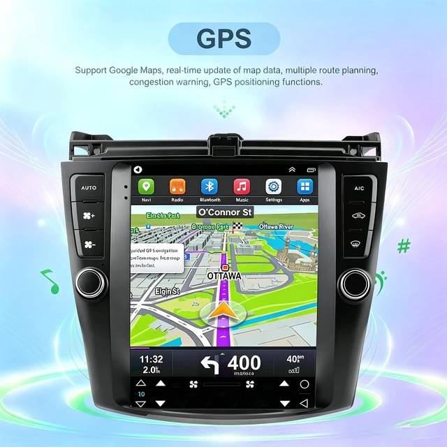 Alt view image 4 of 5 - 4 core +64GB 9.7 in Car Radio Stereo for Honda Accord 7th 2003-2007