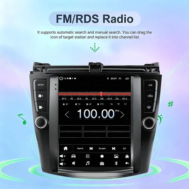 Alt view image 5 of 5 - 4 core +64GB 9.7 in Car Radio Stereo for Honda Accord 7th 2003-2007