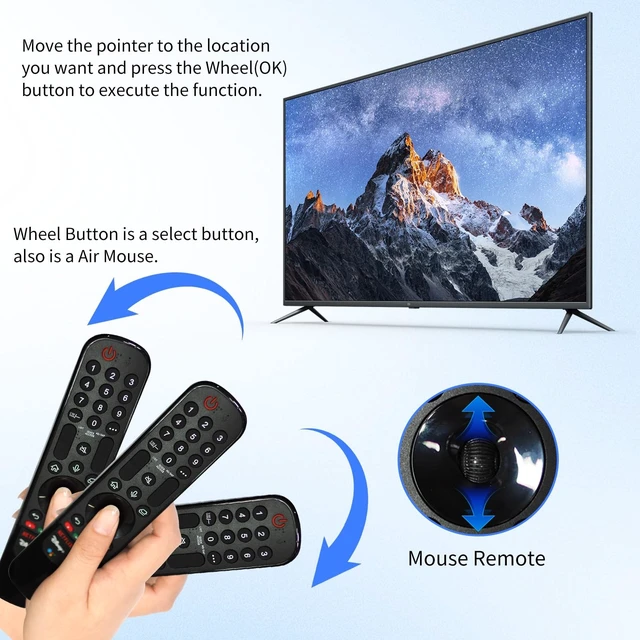 Alt view image 4 of 5 - RIVIERA Magic Remote for LG Smart ThinQ OLED Nanocell WebOS UHD TV with Voice and Pointer Function Compatible with Year 2018-2025 MR22/21/20GA MR18BA MR23/24/25GN
