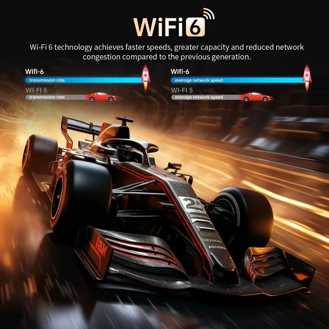 Alt view image 3 of 5 - Android 14 TV Box, Quad-Core 64bit CPU Smart Android Box, Dual-Band Wi-Fi 6 (2.4G/5G), Bluetooth, 4K HDR10+, USB3.0 2GB/16GB