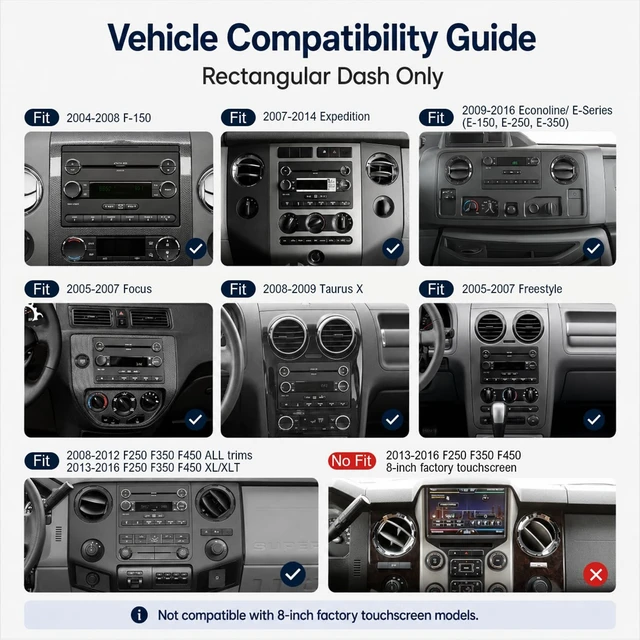 Alt view image 3 of 5 - Replacement Car Radio Stereo for Ford 7'' Linux Head Unit (2004-2014)