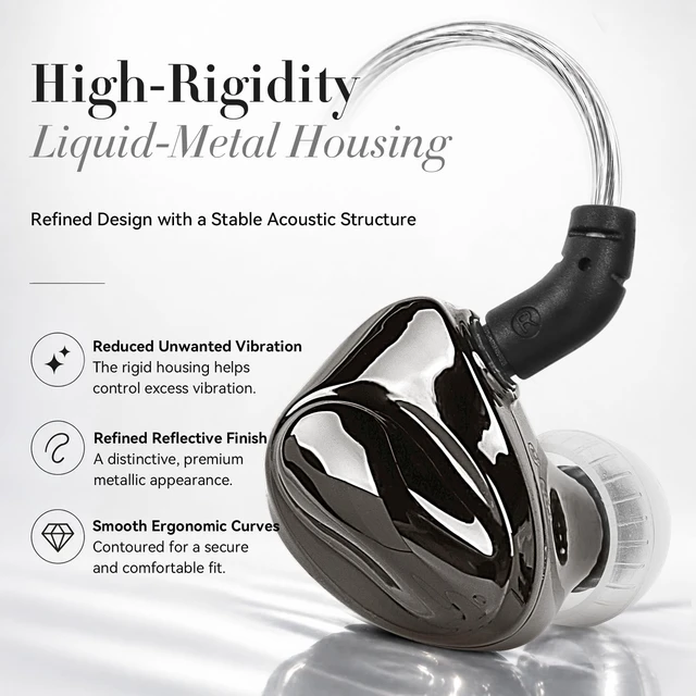 Alt view image 4 of 5 - TRN Dolphin IEM Earbuds, 10mm Dual-Magnetic Dynamic Driver, 2nd-Gen LCP