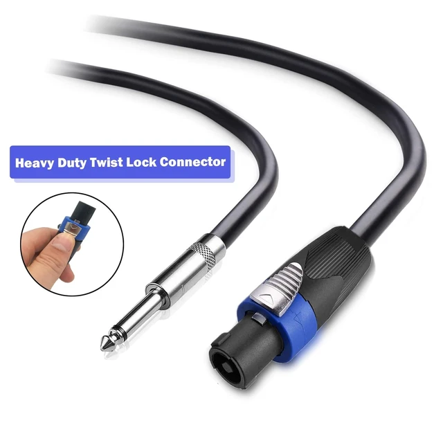 Alt view image 2 of 5 - 2 Pack Pro Speakon to 1/4" TS Speaker Cable 100 Feet 12AWG Heavy Duty