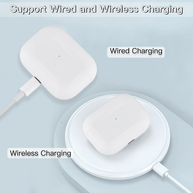Alt view image 4 of 5 - Wireless Charging Case, Compatible and Replacement AirPods Pro Gen 1 & 2, AirPods Charger Case Replacement with Bluetooth Pairing Sync Button, No Earphone