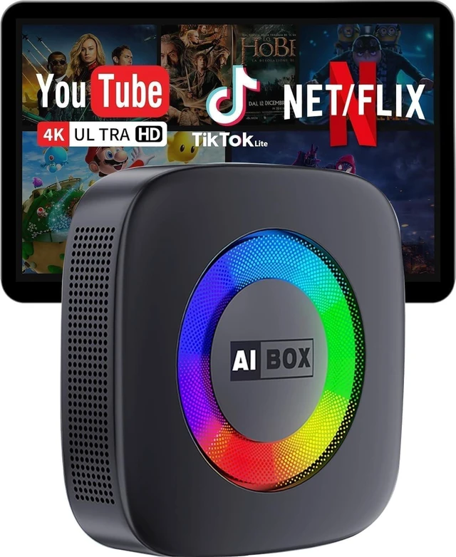 Main image of ZXYUUYX Wireless Carplay Adapter for iPhone Ai Magic Box with Net/Flix/YouTube Supports TF/Card Dongle Plug and Play Easy Setup Carplay & Android Auto Video Entertainment for iOS 10+