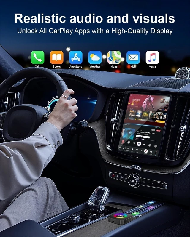 Alt view image 5 of 5 - ZXYUUYX Wireless Carplay Adapter for iPhone Ai Magic Box with Net/Flix/YouTube Supports TF/Card Dongle Plug and Play Easy Setup Carplay & Android Auto Video Entertainment for iOS 10+