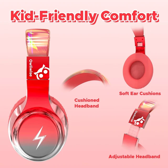 Alt view image 3 of 5 - Owliwise Kids Headphones with Cord with Mic, 85/94dB Safe Volume Limit