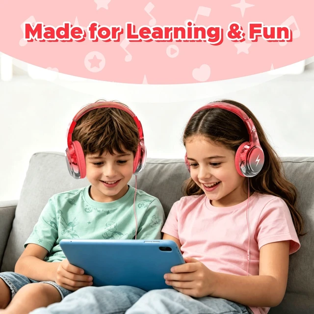 Alt view image 4 of 5 - Owliwise Kids Headphones with Cord with Mic, 85/94dB Safe Volume Limit