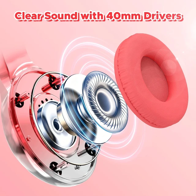 Alt view image 5 of 5 - Owliwise Kids Headphones with Cord with Mic, 85/94dB Safe Volume Limit