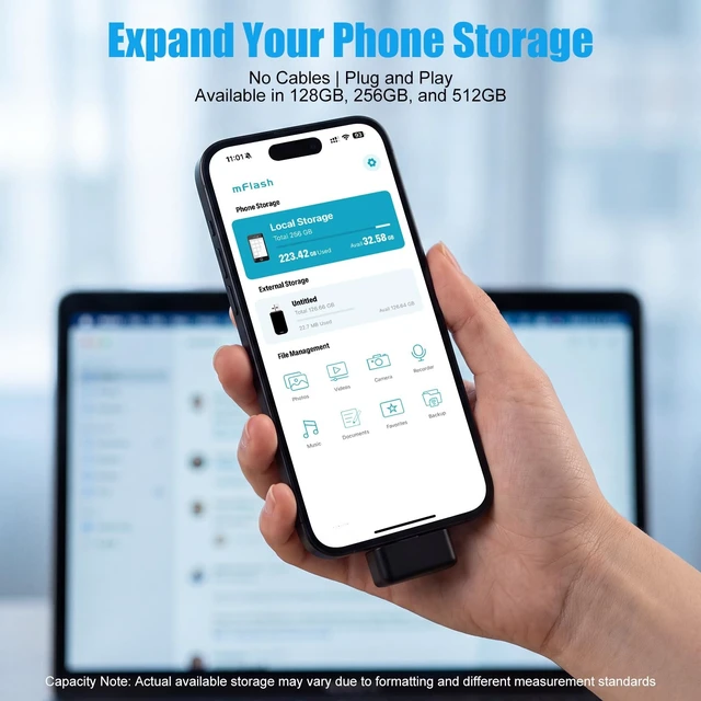 Alt view image 4 of 5 - Skiddrive 256GB USB-C Flash Drive, Type-C Thumb Drive for Android