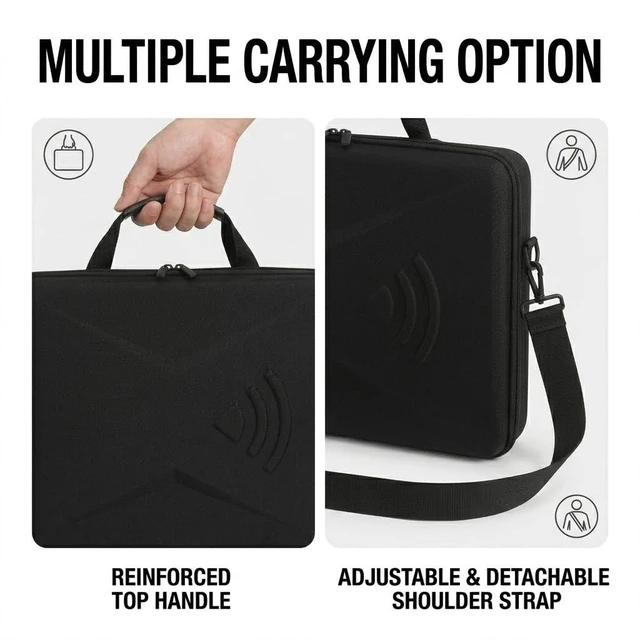 Alt view image 3 of 5 - SUREMAX Starlink Mini Case with Silicone Protective Cover Combo, Hard
