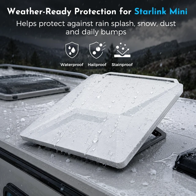 Alt view image 3 of 5 - Starlink Mini Protective Cover Case, Silicone Case Ventilated Honeycomb