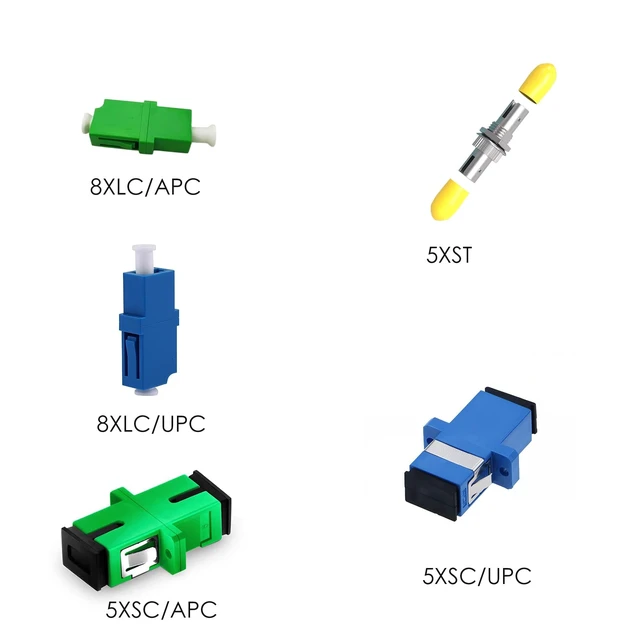 Alt view image 2 of 5 - Muejjur 34pack Fiber Optic Coupler Kit with Protective Box - Fiber Optic Connector Kit - for ST LC LC/APC SC/APC SC Cables