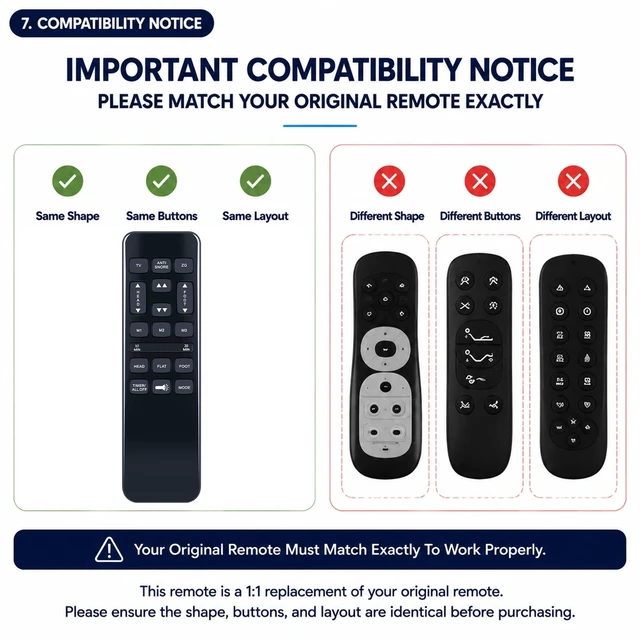 Alt view image 4 of 5 - Replacement Remote Control for Richmat Adjustable Bed HJH55
