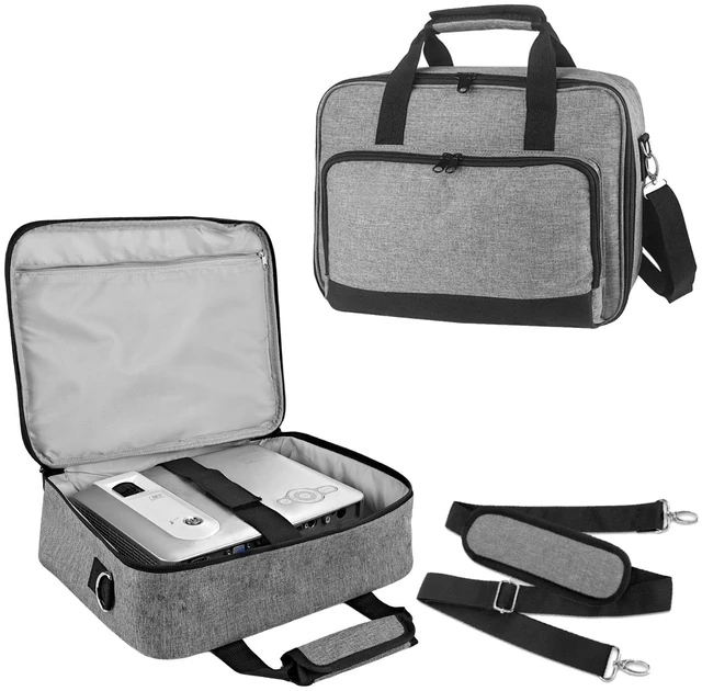 Main image of ZKOO Projector Carrying Case, Projector Bag Compatible with Most Projectors, Includes Storage Pockets & Adjustable Shoulder Straps, Travel Projector Case, 14" x 11" x 4" (Gray)