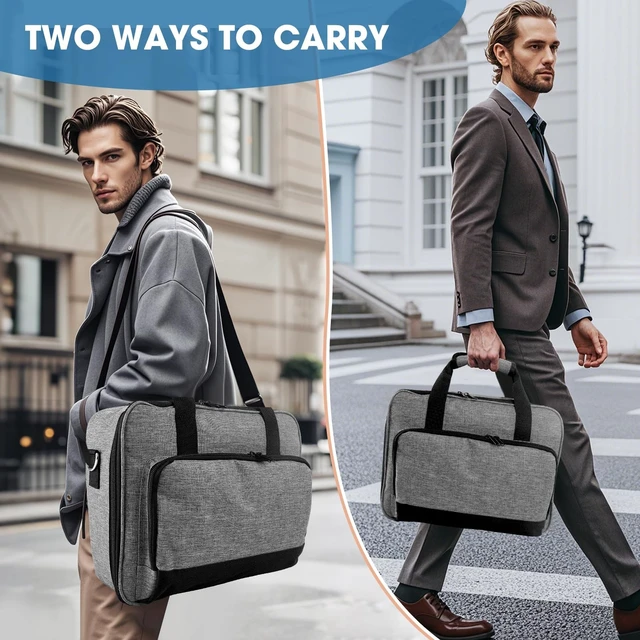 Alt view image 4 of 5 - ZKOO Projector Carrying Case, Projector Bag Compatible with Most Projectors, Includes Storage Pockets & Adjustable Shoulder Straps, Travel Projector Case, 14" x 11" x 4" (Gray)