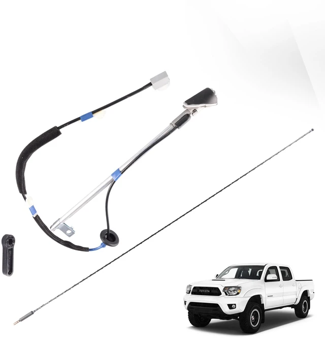 Main image of GrteRokky Antenna Kit Assembly Manual Type with Antenna, Ornament, Nut & Base Compatible with 2005-2015 Toyota Tacoma, Replaces OEM #86300-04070, 86309-04110, 86396-04040