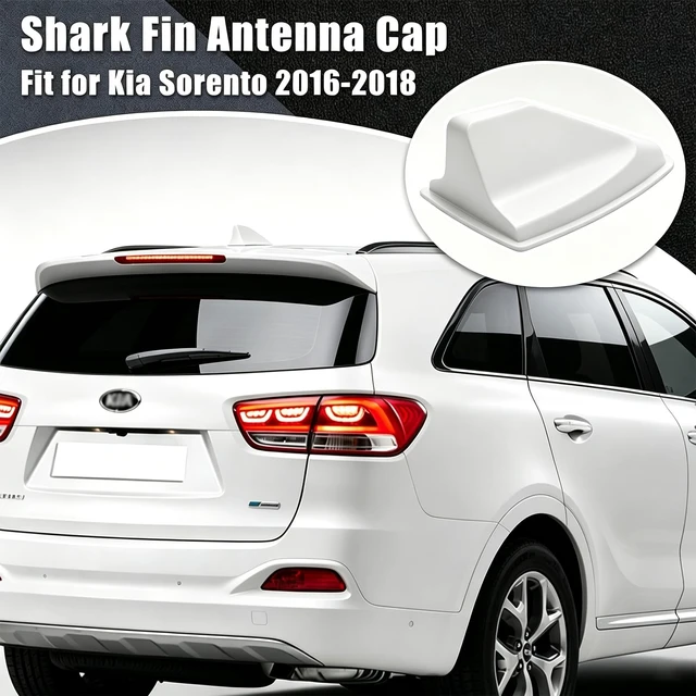 Alt view image 2 of 5 - Shark Fin Antenna Cover for Kia Sorento 2016-2018, White