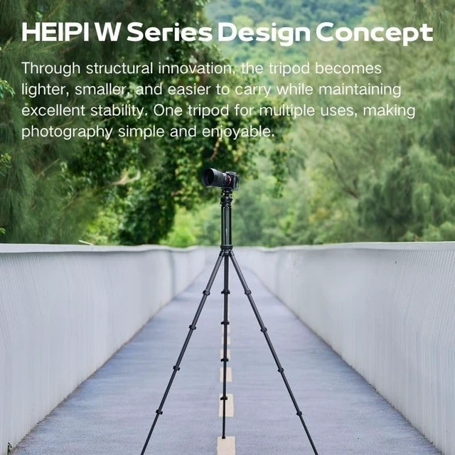 Alt view image 4 of 5 - HEIPI Camera Tripod Carbon Fiber Travel Tripod with Arca-Swiss W28S