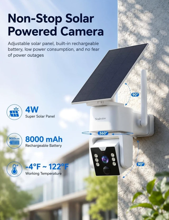 Alt view image 2 of 5 - Security Cameras Wireless Outdoor 5G WiFi, Solar Outdoor Camera Wireless