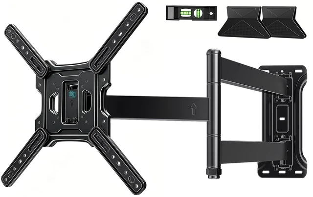 Main image of HCMOUNTING Corner TV Wall Mount Long Arm for 2670 Inch TVs up to 132 lbs