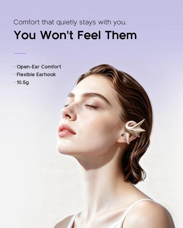 Alt view image 4 of 5 - REAL YOUNG H700 Elegant Jewelry-Inspired Open-Ear Earbuds for Women