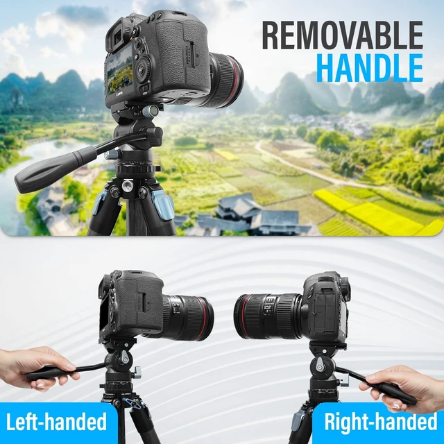 Alt view image 5 of 5 - Unibase Video Fluid Head for Camera Tripod, Pan Tilt Video Head with Arca Swiss Quick Release Plate, Panoramic Head for Compact DSLR Camera Mirrorless Camera, 11lbs/ 5kg Max Payload