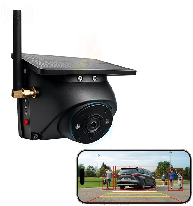 Main image of Portable Wireless Backup Camera Magnetic Solar WiFi Rear View Camera for RV