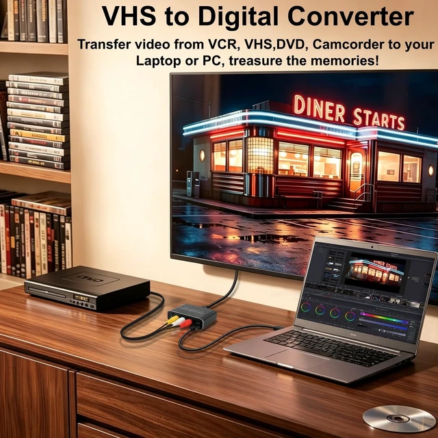 Alt view image 2 of 5 - VHS to Digital Capture Card, USB Video Capture Card for VCR Hi8 Mini DV