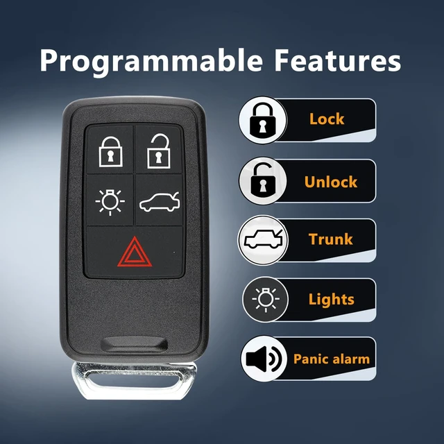 Alt view image 4 of 5 - Compatible with Volvo 2007-2016 S80 2011-2017 S60 Proximity Smart Control Keyless Entry Remote Replacement, KR55WK49264,By RemoteMatch