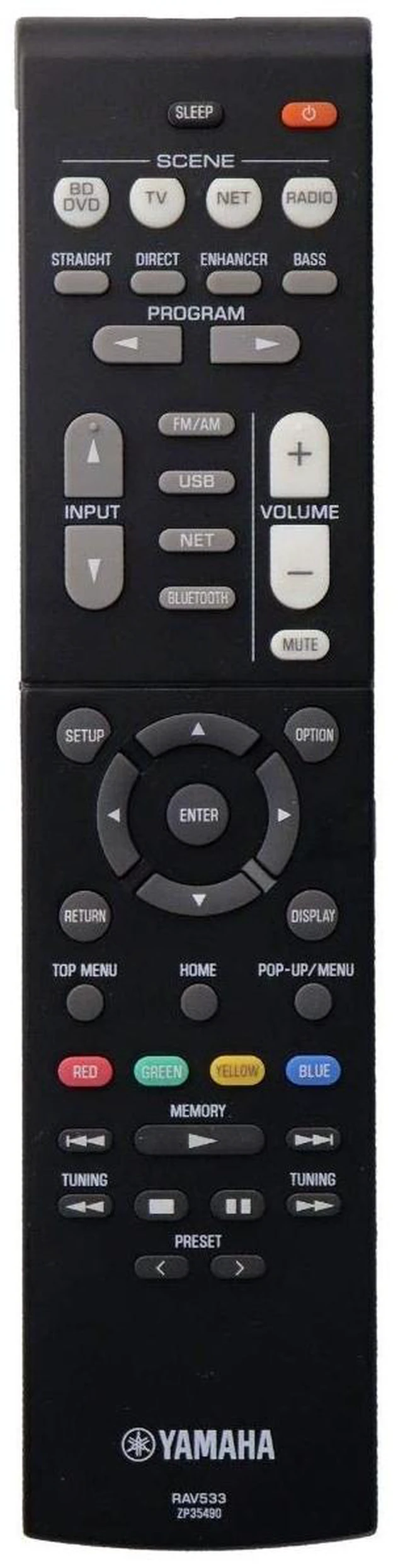 Main image of Yamaha RAV533 Audio System Remote Control - ZP354900