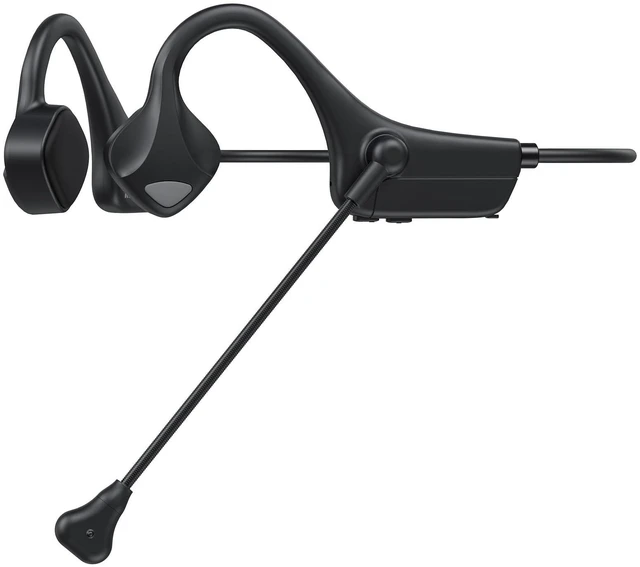 Main image of SAMVEK Bone Conduction Headphones with Mic, Bluetooth Headset with Noise-Canceling Boom Microphone, Wireless Computer Open Ear Earphones for Calls, Work, Online Meetings