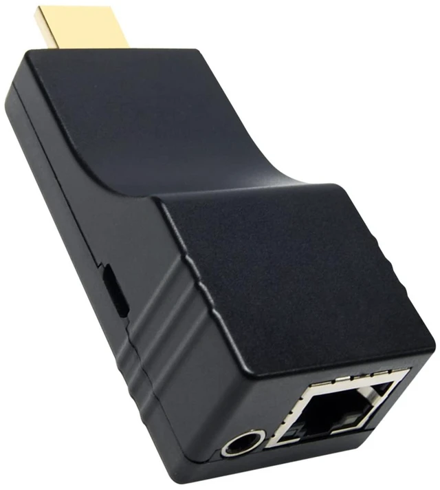 Main image of DDMALL 500ft 4K HDMI Extender Over TCP/IP, Real 4K 30Hz, Using CAT5e/6/7 Cable, 1-to-1, 1-to-Many Over Gigabit Switch, USB-Powered, HDMI Over Ethernet, (4K UHD) Receiver Only (HIP20RX)