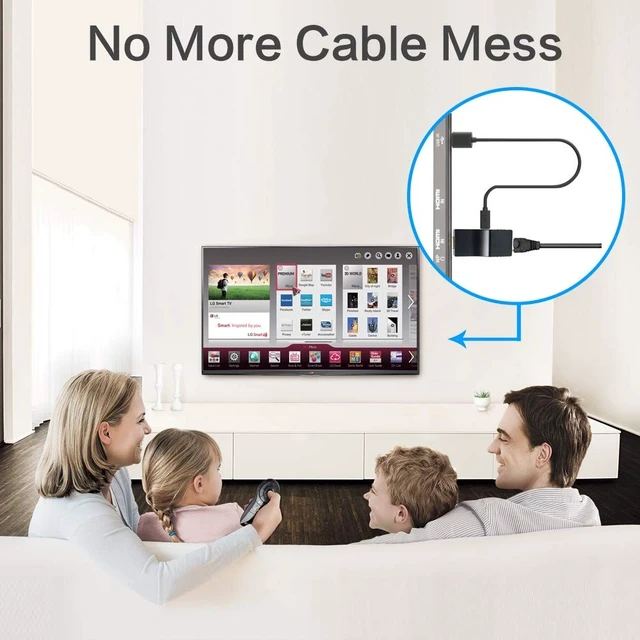 Alt view image 5 of 5 - DDMALL 500ft 4K HDMI Extender Over TCP/IP, Real 4K 30Hz, Using CAT5e/6/7 Cable, 1-to-1, 1-to-Many Over Gigabit Switch, USB-Powered, HDMI Over Ethernet, (4K UHD) Receiver Only (HIP20RX)