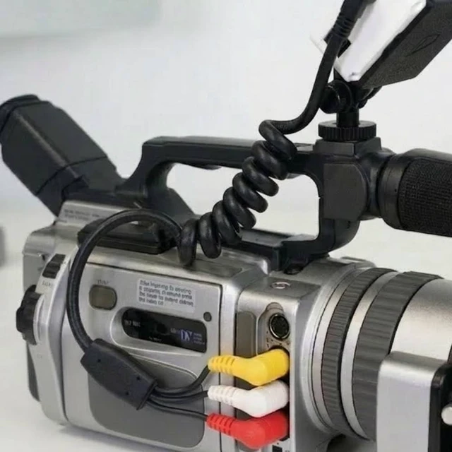 Alt view image 4 of 5 - 3.5mm to 3 RCA A/V Cable Compatible with Sony Handycam Camcorder and ImmersionRC Powerplay Coiled Plug and Play, No Cable Spacer Needed (Black, Red, White, Yellow)