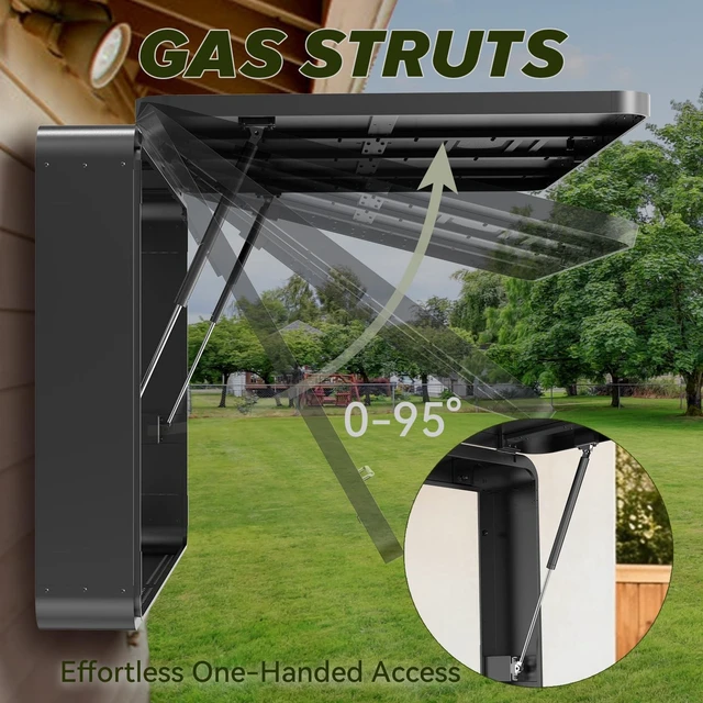 Alt view image 3 of 5 - Outdoor TV Enclosure 55 Inch with Lock, Premium Metal Outdoor TV Hard Cover