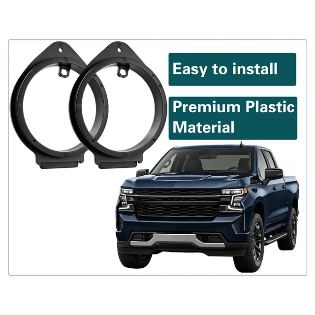 Alt view image 4 of 5 - 2PCS 6.5Inch Speaker Adapter Spacer Ring Fit for Chevy Silverado GMC Sierra