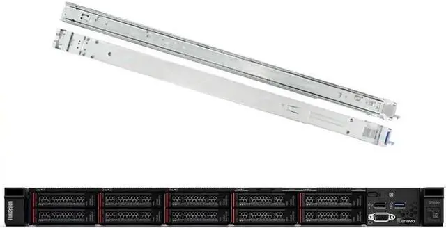 Main image of Lenovo ThinkSystem SR630 Rack Server Bundle with Rail Kit, Windows Server 2019, 2 x Intel Xeon Silver 4110 8-Core 2.10GHz, 64GB DDR4, 4TB SSD, RAID